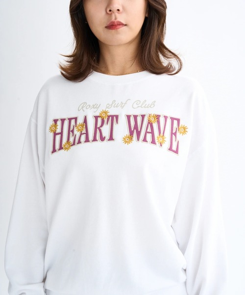 ROXY（ロキシー）の「HEART WAVE PO /ロキシーフロントプリントプルオーバースウェットトレーナー・トップス（スウェット・レディース・ブラック/ホワイト/ピンク/ブラウン・MEDIUM/LARGE/SMALL）」の6枚目の写真