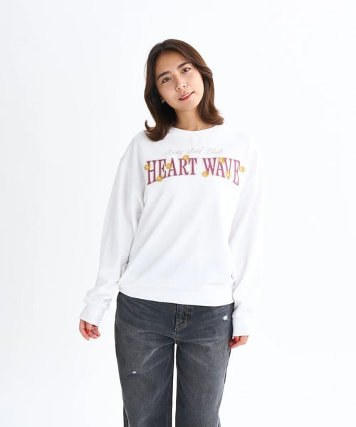 ROXY（ロキシー）の「HEART WAVE PO /ロキシーフロントプリントプルオーバースウェットトレーナー・トップス（スウェット・レディース・ブラック/ホワイト/ピンク/ブラウン・MEDIUM/LARGE/SMALL）」の8枚目の写真
