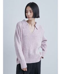 【美品】MIESROHE ミースロエ　羊毛カシミアスキッパーニット H＞カシミヤファー アゼ スキッパー ニット