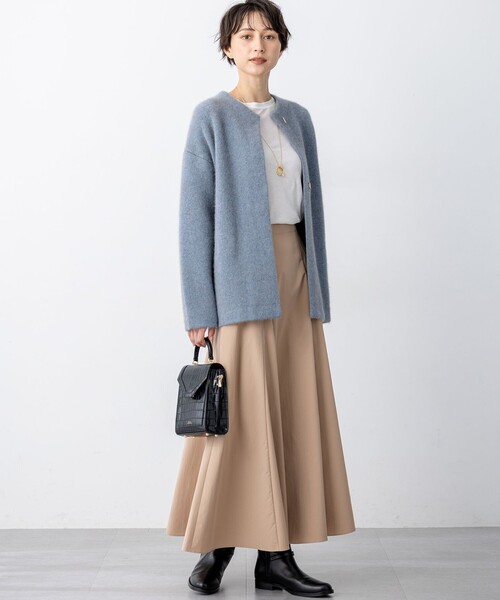 23区（ニジュウサンク）の「【洗える】ストレッチタイプライター フレア スカート（スカート・レディース・黄土色系/グレー系/モスグリーン系/ブラック系・36/38/40）」の17枚目の写真