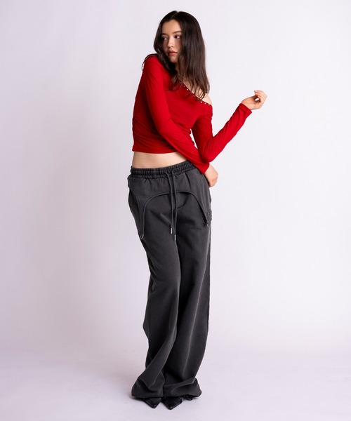 ACLENT（アクレント）の「ピグメントガーターデザインスウェットパンツ