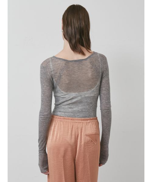 styling/（スタイリング）の「シアーニットボディースーツ（ニット/セーター・レディース・ブラック/アイボリー/グレー/レッド・F）」の10枚目の写真