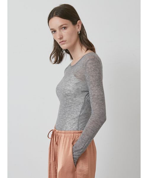 styling/（スタイリング）の「シアーニットボディースーツ（ニット/セーター・レディース・ブラック/アイボリー/グレー/レッド・F）」の5枚目の写真