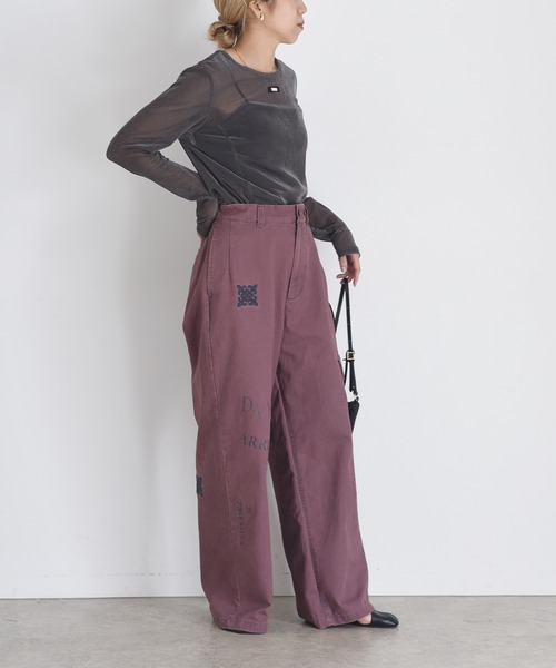 レタリング サイドポケットチノパン（チノパンツ）｜Eimee Law