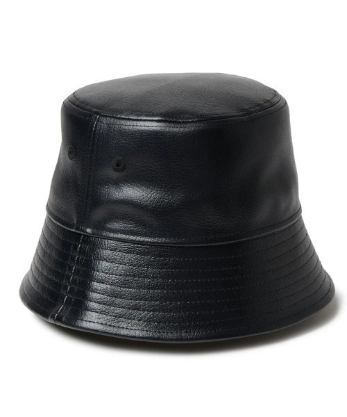 NEW ERA（ニューエラ）の「NEW ERA/ニューエラ ハット バケット01 セーラーブリム Synthetic Leather シンセティックレザー ブラック 14667751（ハット・メンズ・ブラック・M/L）」の2枚目の写真