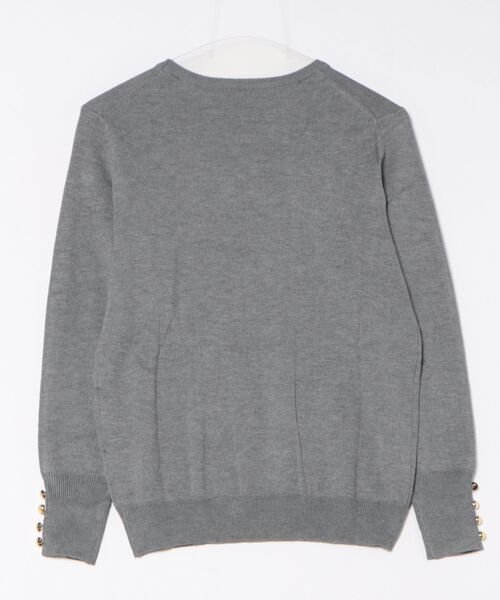 トップス cooco コカ coca 金ボタンニットトップス （Gray） -ファッション通販