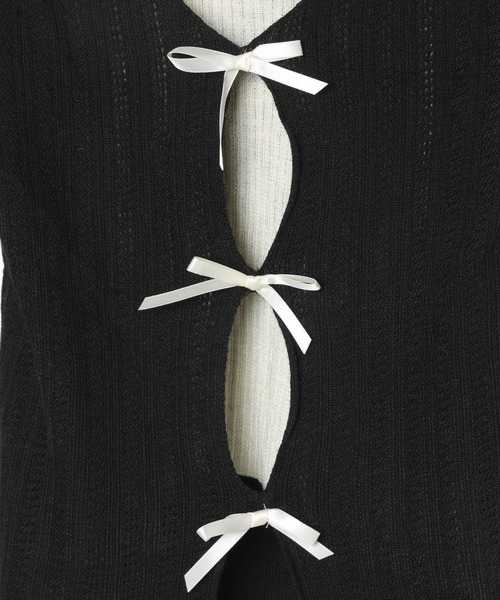 3.3 Field Trip （3.3フィールドトリップ）の「3.3 Field Trip／リボンキャミドッキングニット（ニット/セーター・レディース・ブルー/グレー/オフホワイト・FREE）」の17枚目の写真