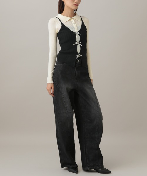 3.3 Field Trip （3.3フィールドトリップ）の「3.3 Field Trip／リボンキャミドッキングニット（ニット/セーター・レディース・ブルー/グレー/オフホワイト・FREE）」の15枚目の写真