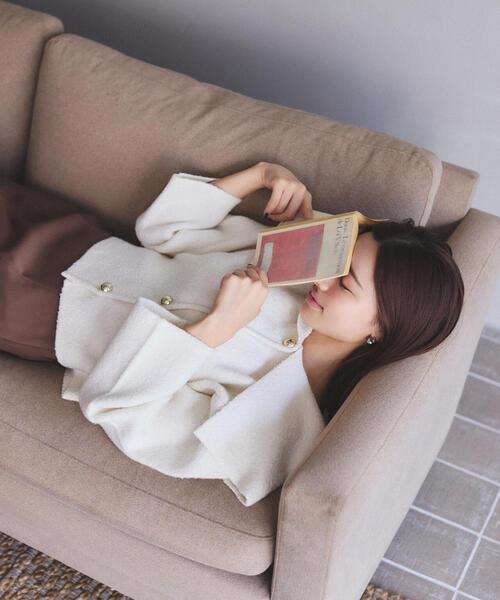 PROPORTION BODY DRESSING(プロポーションボディドレッシング)の「ビックカラーカーデ / 1215274005(カーディガン/ボレロ・レディース・ホワイト系その他/ブラウン・FREE)」の5枚目の写真