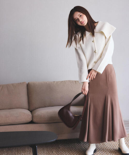 PROPORTION BODY DRESSING(プロポーションボディドレッシング)の「ビックカラーカーデ / 1215274005(カーディガン/ボレロ・レディース・ホワイト系その他/ブラウン・FREE)」の6枚目の写真