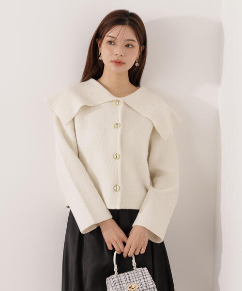 PROPORTION BODY DRESSING(プロポーションボディドレッシング)の「ビックカラーカーデ / 1215274005(カーディガン/ボレロ・レディース・ホワイト系その他/ブラウン・FREE)」の7枚目の写真