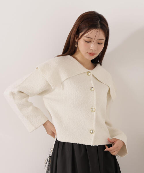 PROPORTION BODY DRESSING(プロポーションボディドレッシング)の「ビックカラーカーデ / 1215274005(カーディガン/ボレロ・レディース・ホワイト系その他/ブラウン・FREE)」の8枚目の写真