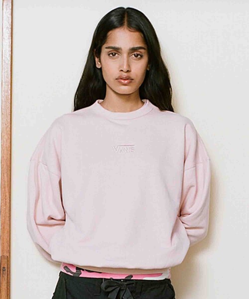 VANS(バンズ)の「VANS PREMIUM クルースウェット / PREMIUM STANDARDS CREW FLEECE VN000GBWBQL1(スウェット・メンズ・ピンク・SMALL/MEDIUM/LARGE)」の1枚目の写真