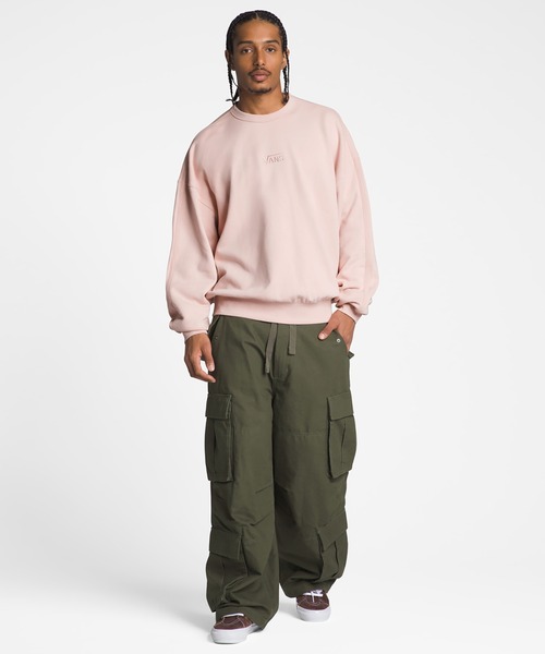 VANS(バンズ)の「VANS PREMIUM クルースウェット / PREMIUM STANDARDS CREW FLEECE VN000GBWBQL1(スウェット・メンズ・ピンク・SMALL/MEDIUM/LARGE)」の3枚目の写真