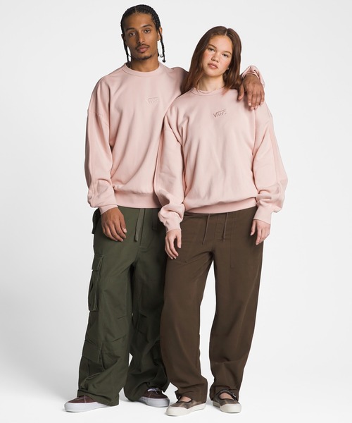 VANS(バンズ)の「VANS PREMIUM クルースウェット / PREMIUM STANDARDS CREW FLEECE VN000GBWBQL1(スウェット・メンズ・ピンク・SMALL/MEDIUM/LARGE)」の10枚目の写真