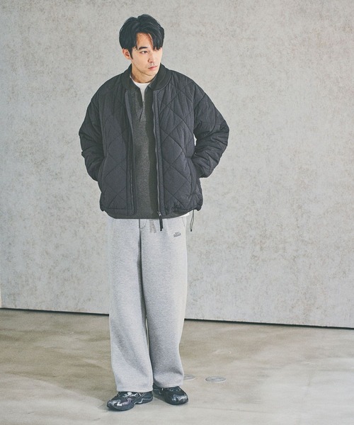 BAYFLOW（ベイフロー）の「〈撥水加工〉キルティングブルゾン / キルトジャケット（ブルゾン・メンズ・カーキ/ブラック・LARGE/MEDIUM）」の3枚目の写真