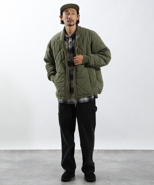 撥水加工〉キルティングブルゾン / キルトジャケット（ブルゾン