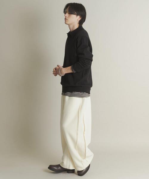 SENSE OF PLACE by URBAN RESEARCH（センスオブプレイスバイアーバンリサーチ）の「『一部WEB限定カラー』『洗濯可/毛玉防止』ストレッチニットポロシャツ（ニット/セーター・メンズ・ブラック/ブラウン/レッド/ベージュ/ミント/ネイビー/チャコールグレー・MEDIUM/LARGE）」の15枚目の写真