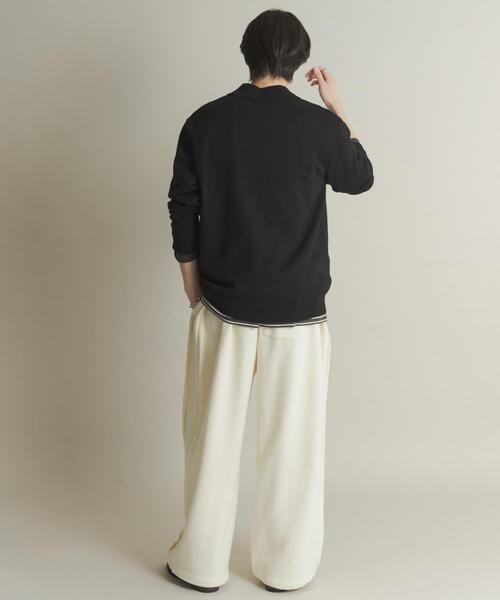 SENSE OF PLACE by URBAN RESEARCH（センスオブプレイスバイアーバンリサーチ）の「『一部WEB限定カラー』『洗濯可/毛玉防止』ストレッチニットポロシャツ（ニット/セーター・メンズ・ブラック/ブラウン/レッド/ベージュ/ミント/ネイビー/チャコールグレー・MEDIUM/LARGE）」の16枚目の写真