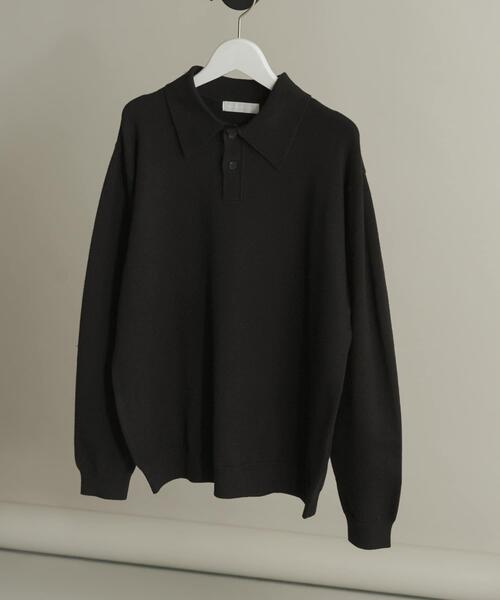 SENSE OF PLACE by URBAN RESEARCH（センスオブプレイスバイアーバンリサーチ）の「『一部WEB限定カラー』『洗濯可/毛玉防止』ストレッチニットポロシャツ（ニット/セーター・メンズ・ブラック/ブラウン/レッド/ベージュ/ミント/ネイビー/チャコールグレー・MEDIUM/LARGE）」の17枚目の写真