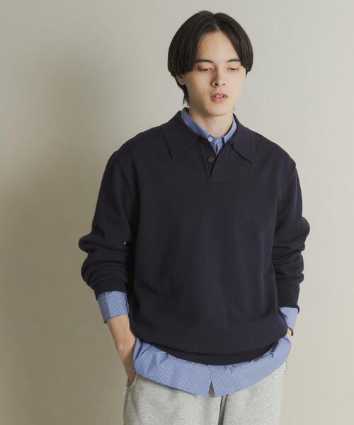 SENSE OF PLACE by URBAN RESEARCH（センスオブプレイスバイアーバンリサーチ）の「『一部WEB限定カラー』『洗濯可/毛玉防止』ストレッチニットポロシャツ（ニット/セーター・メンズ・ブラック/ブラウン/レッド/ベージュ/ミント/ネイビー/チャコールグレー・MEDIUM/LARGE）」の20枚目の写真