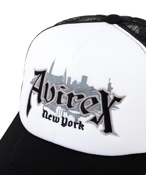 AVIREX（アヴィレックス）の「VARSITY BLOCK FONT MESH CAP / バーシティ ブロックフォント メッシュキャップ / AVIREX / アヴィレックス（キャップ・メンズ・ブラック/ホワイト・F）」の14枚目の写真