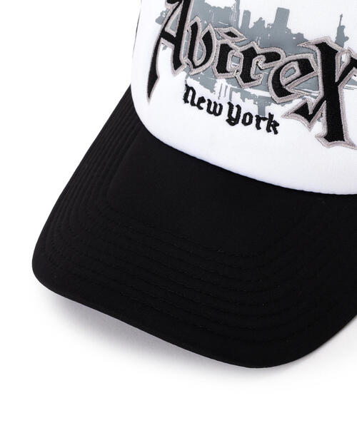 AVIREX（アヴィレックス）の「VARSITY BLOCK FONT MESH CAP / バーシティ ブロックフォント メッシュキャップ / AVIREX / アヴィレックス（キャップ・メンズ・ブラック/ホワイト・F）」の15枚目の写真