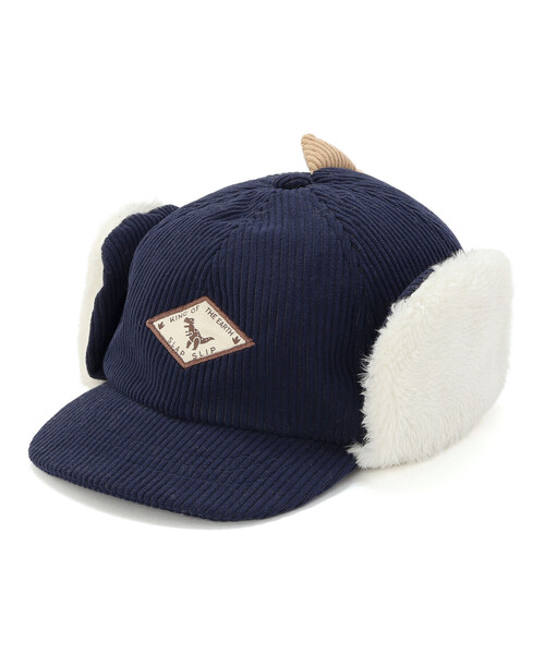 SLAP SLIP（スラップスリップ）の「ツンツントサカ恐竜フライトキャップ(52~54cm)（キャップ・キッズ・ネイビー/グリーン・S/M）」の4枚目の写真