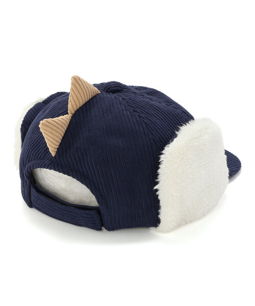 SLAP SLIP（スラップスリップ）の「ツンツントサカ恐竜フライトキャップ(52~54cm)（キャップ・キッズ・ネイビー/グリーン・S/M）」の5枚目の写真