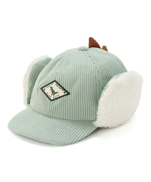 SLAP SLIP（スラップスリップ）の「ツンツントサカ恐竜フライトキャップ(52~54cm)（キャップ・キッズ・ネイビー/グリーン・S/M）」の6枚目の写真