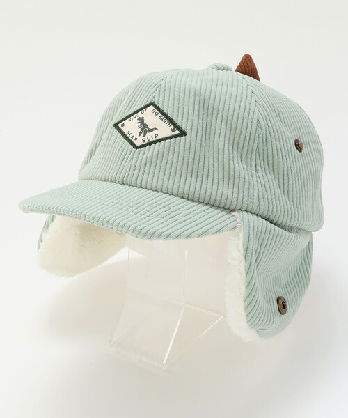 SLAP SLIP（スラップスリップ）の「ツンツントサカ恐竜フライトキャップ(52~54cm)（キャップ・キッズ・ネイビー/グリーン・S/M）」の8枚目の写真