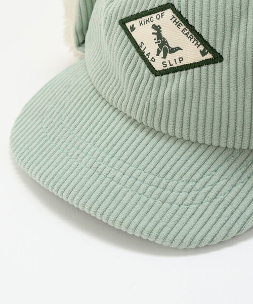 SLAP SLIP（スラップスリップ）の「ツンツントサカ恐竜フライトキャップ(52~54cm)（キャップ・キッズ・ネイビー/グリーン・S/M）」の10枚目の写真