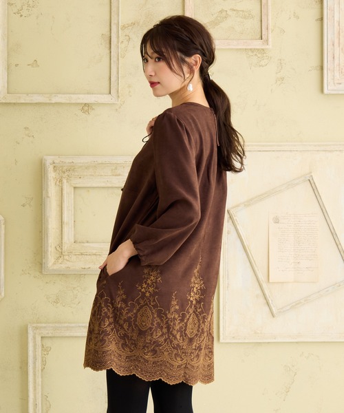 スエードライクチュニック（シャツ/ブラウス）｜Rose Tiara（ローズ