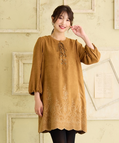 スエードライクチュニック（シャツ/ブラウス）｜Rose Tiara（ローズ