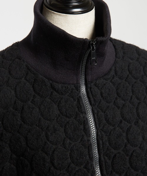 gomme（ゴム）の「Wライトパイル　ハイネックジャケット（その他アウター・レディース・ブラック/ネイビー/オートミール・MEDIUM）」の12枚目の写真