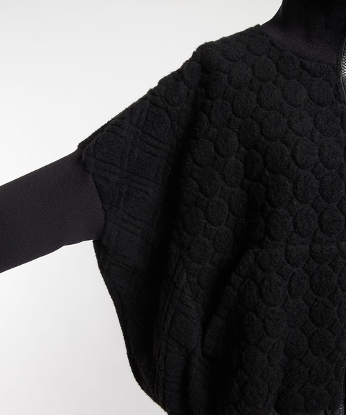 gomme（ゴム）の「Wライトパイル　ハイネックジャケット（その他アウター・レディース・ブラック/ネイビー/オートミール・MEDIUM）」の13枚目の写真