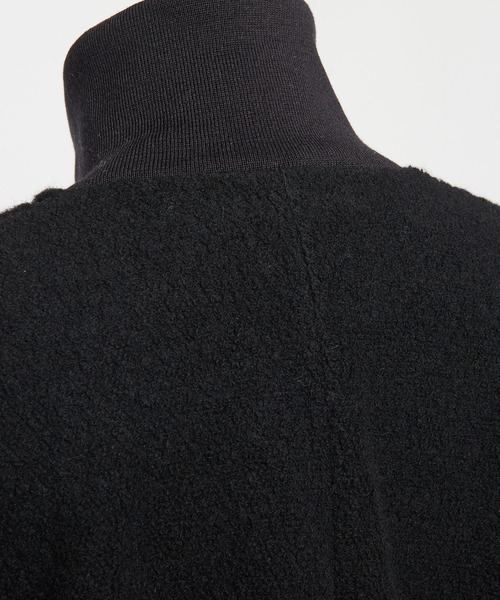 gomme（ゴム）の「Wライトパイル　ハイネックジャケット（その他アウター・レディース・ブラック/ネイビー/オートミール・MEDIUM）」の16枚目の写真