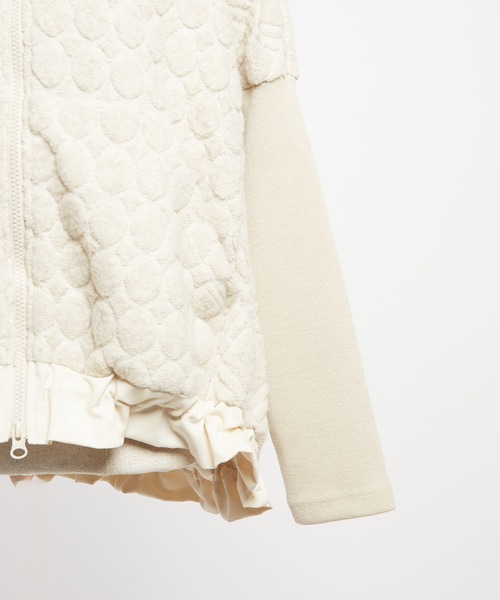 gomme（ゴム）の「Wライトパイル　ハイネックジャケット（その他アウター・レディース・ブラック/ネイビー/オートミール・MEDIUM）」の19枚目の写真