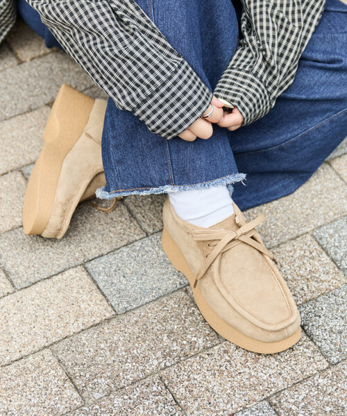 FREAK'S STORE（フリークスストア）の「限定展開　厚底 スウェード モカシン（モカシン/デッキシューズ・レディース・ブラック/ベージュ/ブラウン・36/37/38）」の21枚目の写真