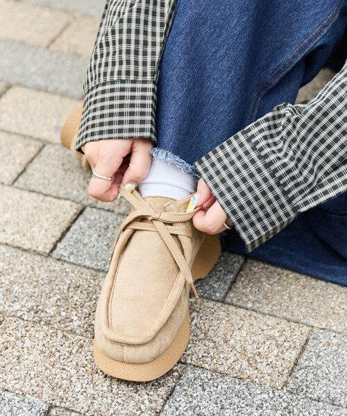 FREAK'S STORE（フリークスストア）の「限定展開　厚底 スウェード モカシン（モカシン/デッキシューズ・レディース・ブラック/ベージュ/ブラウン・36/37/38）」の22枚目の写真