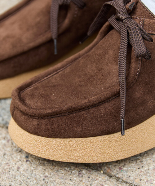 ブラウン スエード モカシン シューズ 限定展開 厚底 スウェード モカシン（モカシン/デッキシューズ