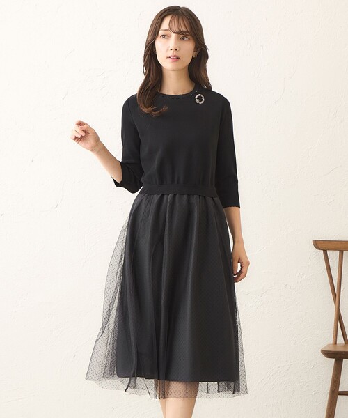 TO BE CHIC(トゥー ビー シック)の「ニットコンビ チュールワンピース(ワンピース・レディース・ブラック/ピンク系その他2・42/40)」の14枚目の写真