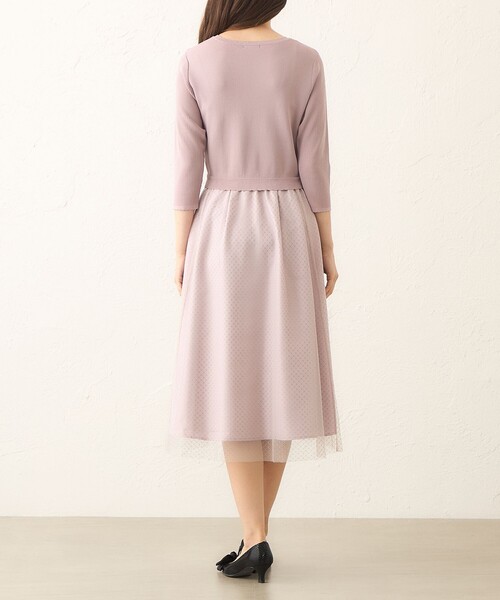 TO BE CHIC(トゥー ビー シック)の「ニットコンビ チュールワンピース(ワンピース・レディース・ブラック/ピンク系その他2・42/40)」の8枚目の写真