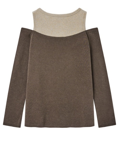 Midnight Move（ミッドナイトムーブ）の「A'GEM/9 × .kom 『MIDNIGHT MOVE/ミッドナイトムーブ』2way オフショルダー ナンバリングデザイン 長袖Tシャツ（Tシャツ/カットソー・レディース・ブラック/ブラウン/ベージュ・FREE）」の22枚目の写真