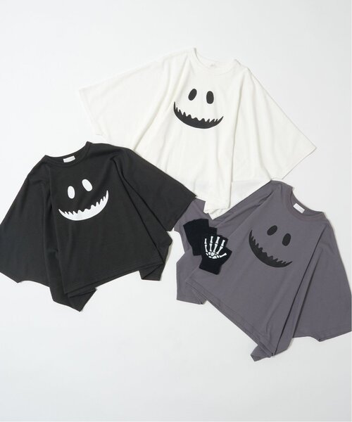 b・ROOM（ビールーム）の「【カイテキ天竺】変形オバケTシャツ（Tシャツ/カットソー・キッズ・アイボリー/ブラック/チャコール・L/M）」の16枚目の写真
