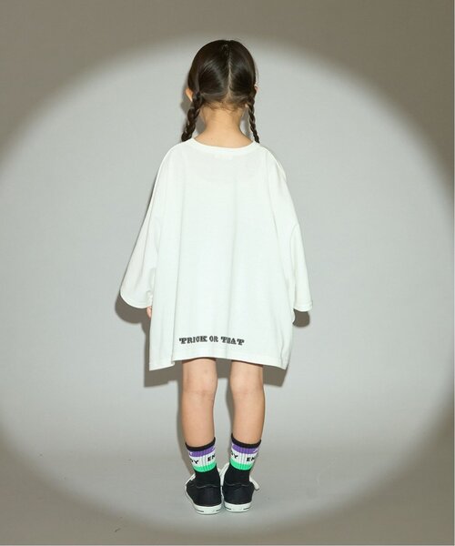 b・ROOM（ビールーム）の「【カイテキ天竺】変形オバケTシャツ（Tシャツ/カットソー・キッズ・アイボリー/ブラック/チャコール・L/M）」の20枚目の写真