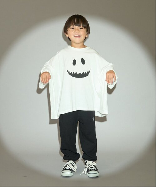 b・ROOM（ビールーム）の「【カイテキ天竺】変形オバケTシャツ（Tシャツ/カットソー・キッズ・アイボリー/ブラック/チャコール・L/M）」の21枚目の写真