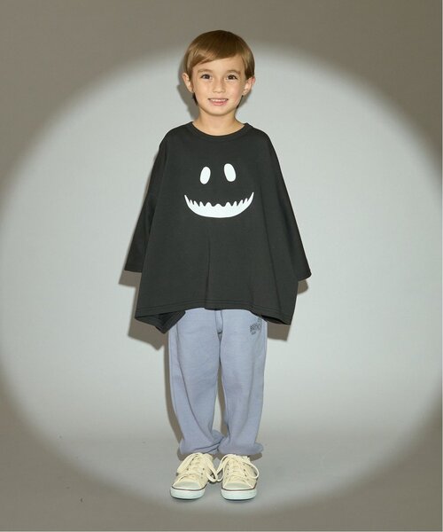 b・ROOM（ビールーム）の「【カイテキ天竺】変形オバケTシャツ（Tシャツ/カットソー・キッズ・アイボリー/ブラック/チャコール・L/M）」の22枚目の写真