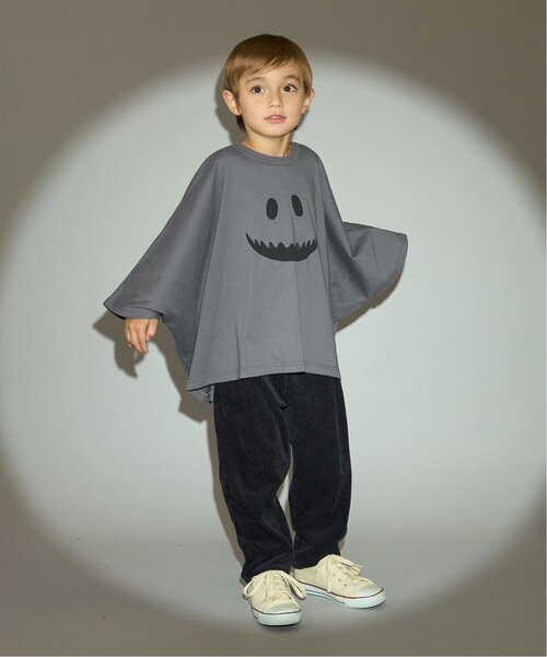 b・ROOM(ビールーム)の「【カイテキ天竺】変形オバケTシャツ(Tシャツ/カットソー・キッズ・アイボリー/ブラック/チャコール・L/M)」の7枚目の写真