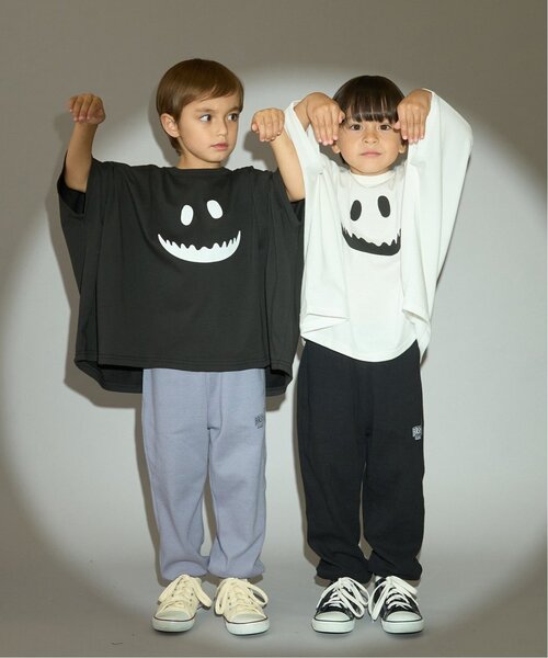 b・ROOM(ビールーム)の「【カイテキ天竺】変形オバケTシャツ(Tシャツ/カットソー・キッズ・アイボリー/ブラック/チャコール・L/M)」の5枚目の写真